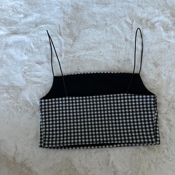 Glassons Gingham Crop Tank Top XS - Picture 2 of 2